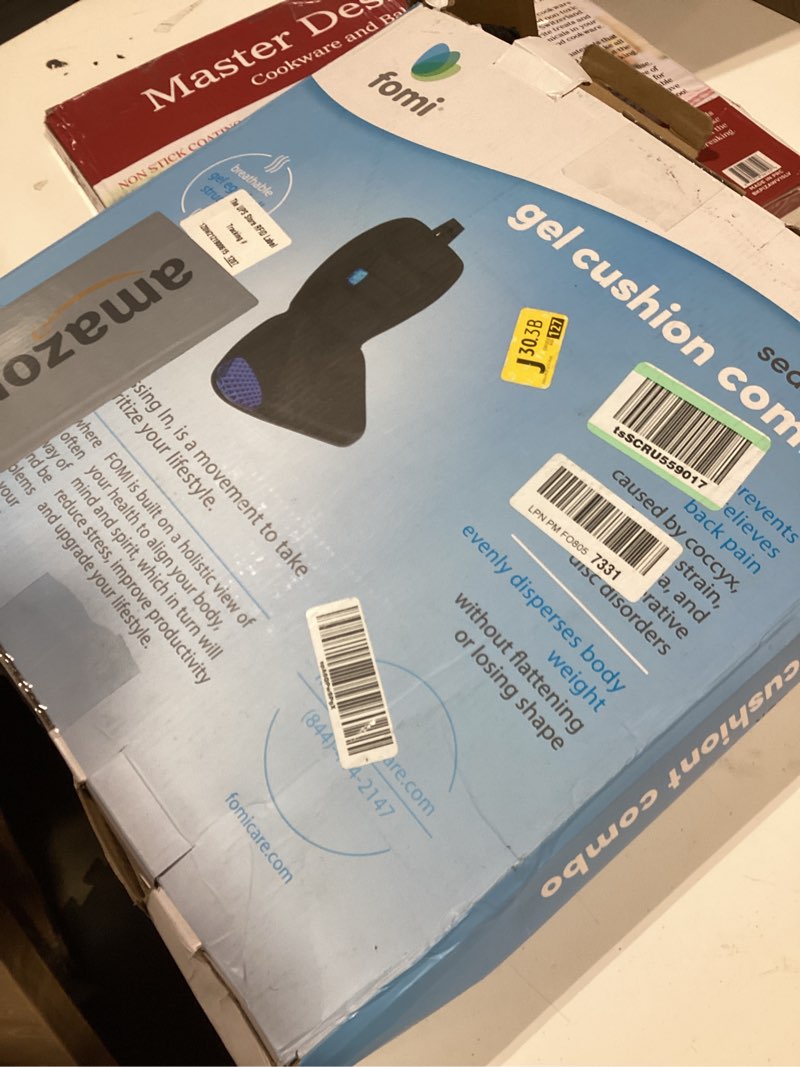 Condition photo showing Good Condition for fomi gel high chair back support and seat cushion | adjustable lumbar pillow placement for upper low