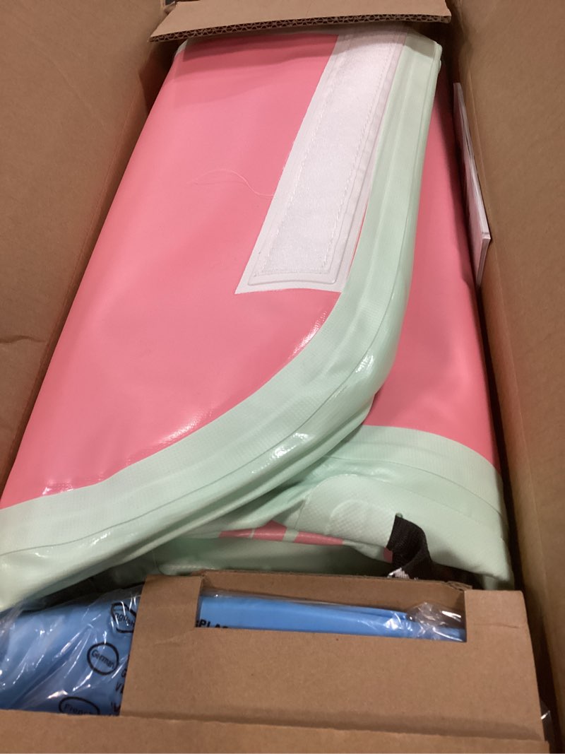 Condition photo showing Good Condition for aksport inflatable gymnatsics mat tumble track 10ft 13ft 16ft 20ft 23ft air tumbling mat with air pump for home use/training/cheerleading/yoga green pink 10ftx3.3ftx4inch