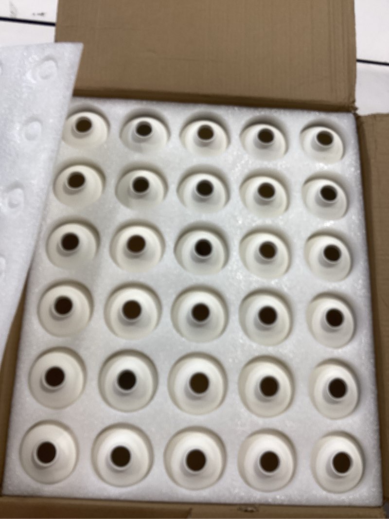 Condition photo showing Good Condition for tioncy 30 set 3.9"*2.76" white ceramic bud vases bulk valentine's day decoration boho wedding centerpieces white ceramic vases for dry flowers pampas grass home diy wedding table decor (stylish) 3.9"*2.76" stylish 30
