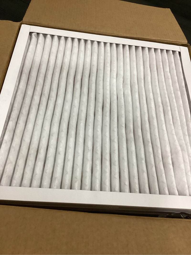Condition photo showing As Is for amazon basics 20x20x1 air filter 6-pack, merv 11 ac furnace filters, dust, pet, allergy control, electrostatic (actual size: 19.75 x 19.75 x .75)