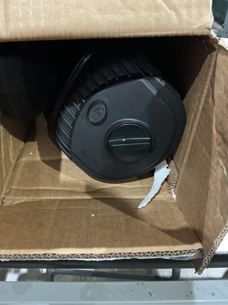 Condition photo showing As Is for amazon basics 28" 60-degree oscillating tower fan with powerful airflow for bedroom, living room, office, 3 speeds, mechanical control, air circulator, 35w, 27.8"h x 9.4"d x 9.4"w, black 28" - mechanical control