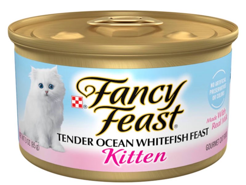 (( best before/sep/2027))purina fancy feast kitten food  wet cat food  ocean whitefish  3 oz cans (24 pack)