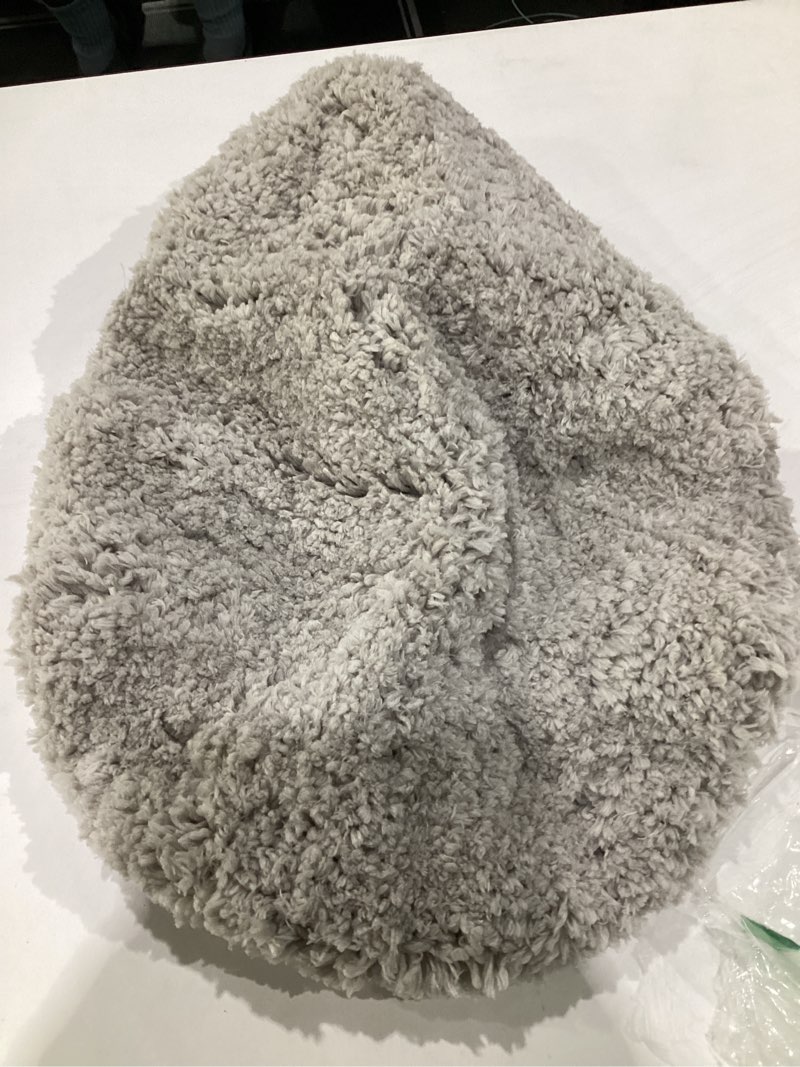 Condition photo showing As Is for Microfiber Elongated Toilet Seat Cover 19.5"x 15" Machine Washable Solid Toilet Lid Cover Adjustable Rubber Backing Fits Only 18-19.5" L x 14-16" W Elongated Toilet Seat Light Grey 19"Lids