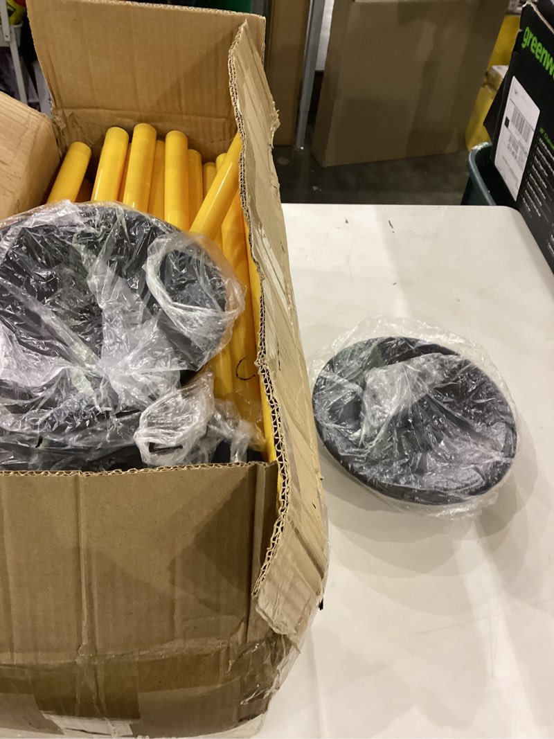 Condition photo showing Good Condition for Agility Training Poles Set (Rubber Base with 3.3ft/1m to 4.9ft/1.5m Poles) 5FT Spike 6 Orange Poles