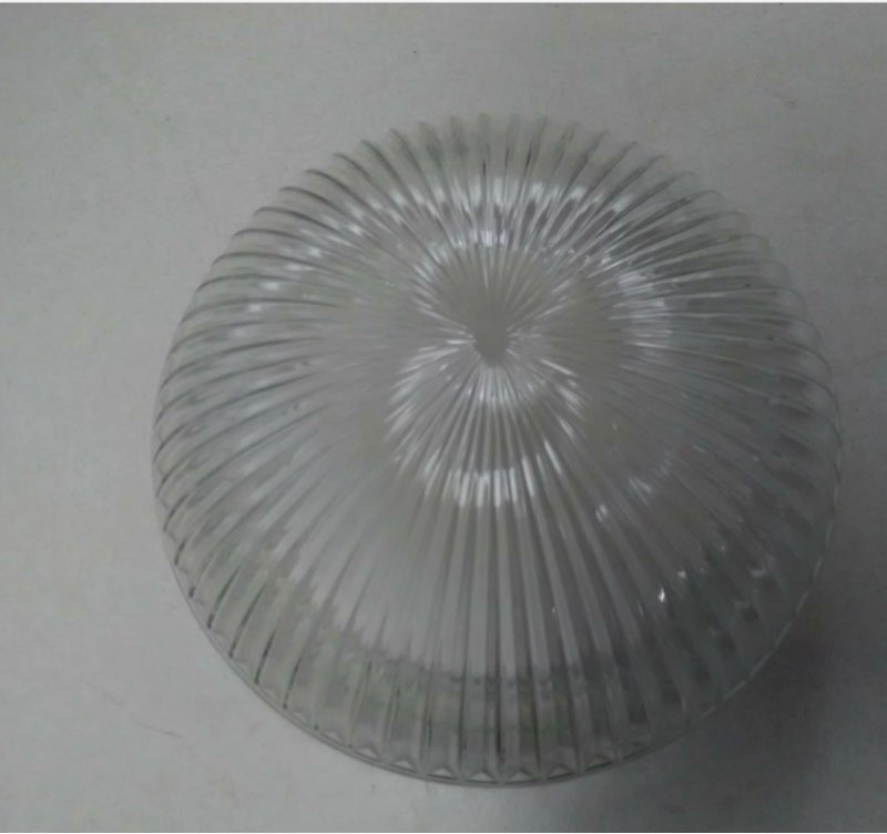 4x American De Rosa Lamparts Sunset 8 In. Clear Ribbed With Mushroom (4-pack)