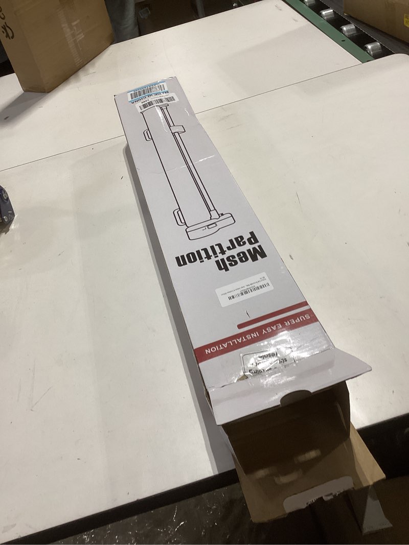 Condition photo showing New/Like New for 24 Inches Tall Retractable Dog Gate for The House, Short Baby Gates to Step Over, Extends up to 55" Wide, Reinforced Mesh Puppy Gate for Doorways, Step Over Pet Gate for Stairs, Indoor/Outdoor (White) White Reinforced 24" Tall x 55" Wide