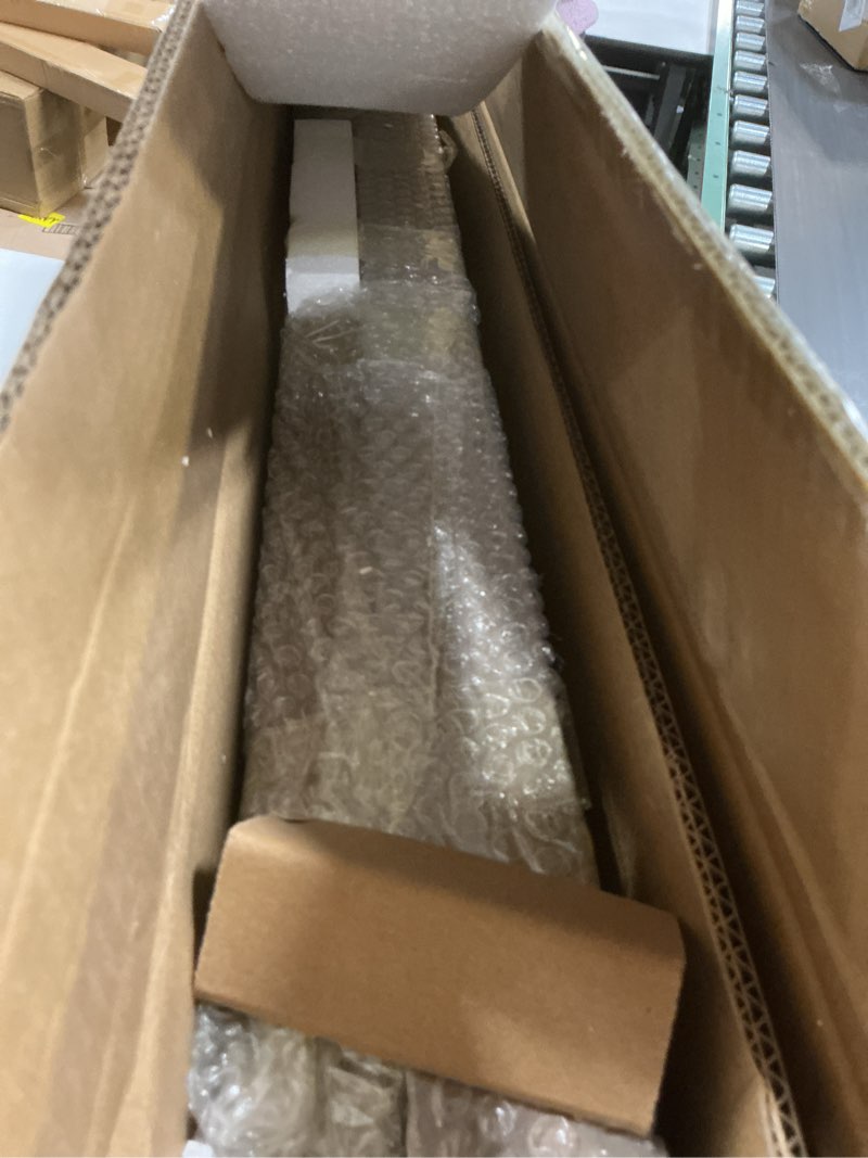 Condition photo showing New/Like New for Wnutrees Farmhouse Solid Wood Bench, 43" Line Pattern Splicing Entryway Bench, Narrow Bench Seat for Living Room, Dining Room, Bathroom, Indoors, Natural