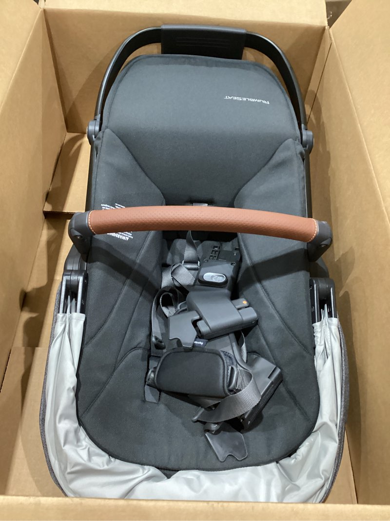 Condition photo showing Good Condition for uppababy rumbleseat v3 second lower seat - compatible with vista v2 and vista v3 - all-weather seat + magnetic buckle – adapters included - greyson (charcoal mélange/carbon frame/saddle leather)