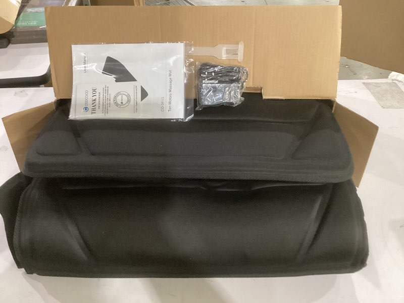 Condition photo showing Good Condition for not tested**** coococo full body massage mat with heat, dual heating area back massager for sofa, bed, father day gifts for men, 10 motors vibrating massaging mattress, massage pad full body for husband men dad black