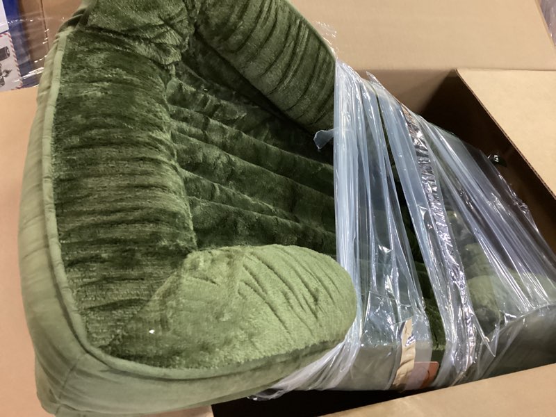 Condition photo showing Good Condition for Bedsure Orthopedic Dog Bed Medium Size Dogs - Washable Medium Dog Cat Bed Waterproof, Comfort Pet Couch Sofa with Washable Removable Cover, Pets Bed with Nonskid Bottom, Moss Green, 28" 28"L x 23"W x 6.5"Th Moss Green