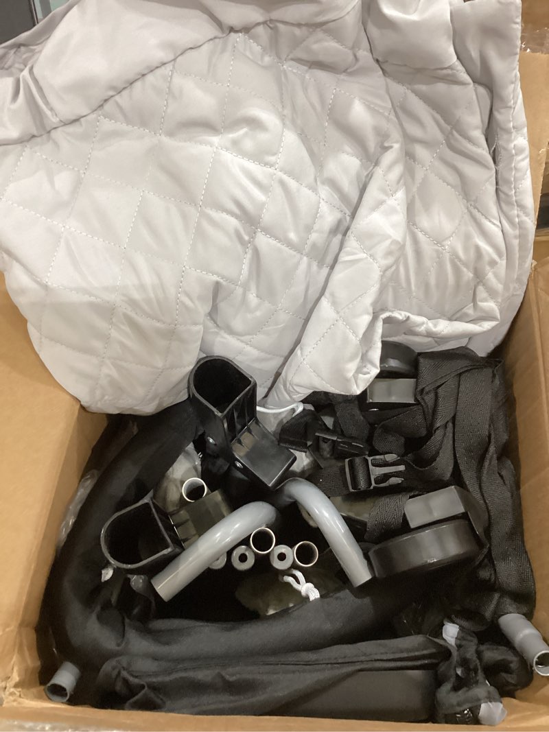 Condition photo showing As Is for obee odee 4 in 1 baby bassinet, pack and play, bedside crib sleeper, diaper changer - comes with mattress, mosquito net?bottom storage and toy bar for newborn to toddles black
