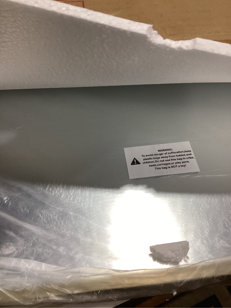 Condition photo showing Good Condition for 22"x30" Matte Gold Mirror for Wall, Brushed Metal Framed Rounded Corner Rectangular Mirror for Bathroom Vanity,Entryway,Living Room,Bedroom,Vertical or Horizontal 30"L x 22"W Brushed Matte Gold