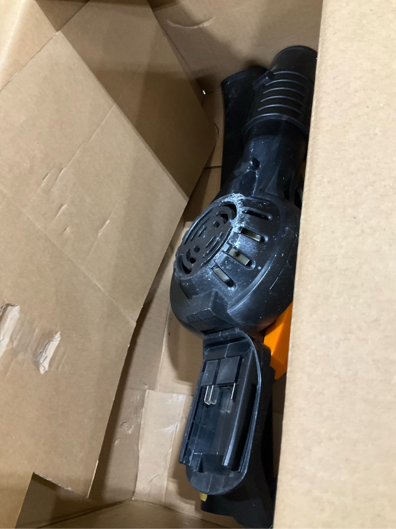 Condition photo showing As Is for worx nitro cordless leaf blower, quiet electric blower for lawn care with 530 cfm & 140 mph, batteries & charger not included, wg581.9 530cfm 40v blower/tool only