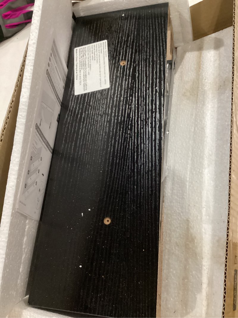 Condition photo showing Good Condition for AMADA HOMEFURNISHING Floating Shelves Black, Wall Shelves with Invisible Brackets for Bedroom, Bathroom, Living Room, Kitchen, Set of 3 - AMFS07 Black 15.7 Inches