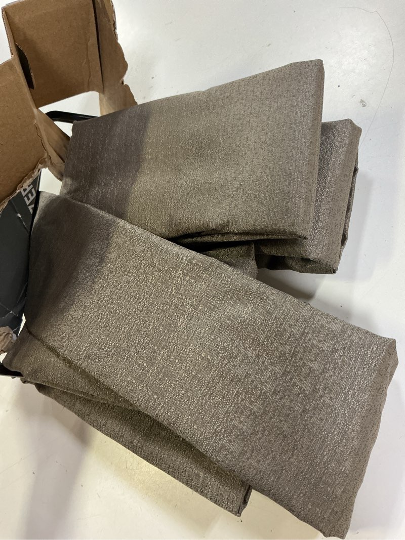 Condition photo showing Good Condition for sun zero 2-pack arlo textured thermal insulated grommet curtain panel pair, mocha brown, 40" w x 84" l