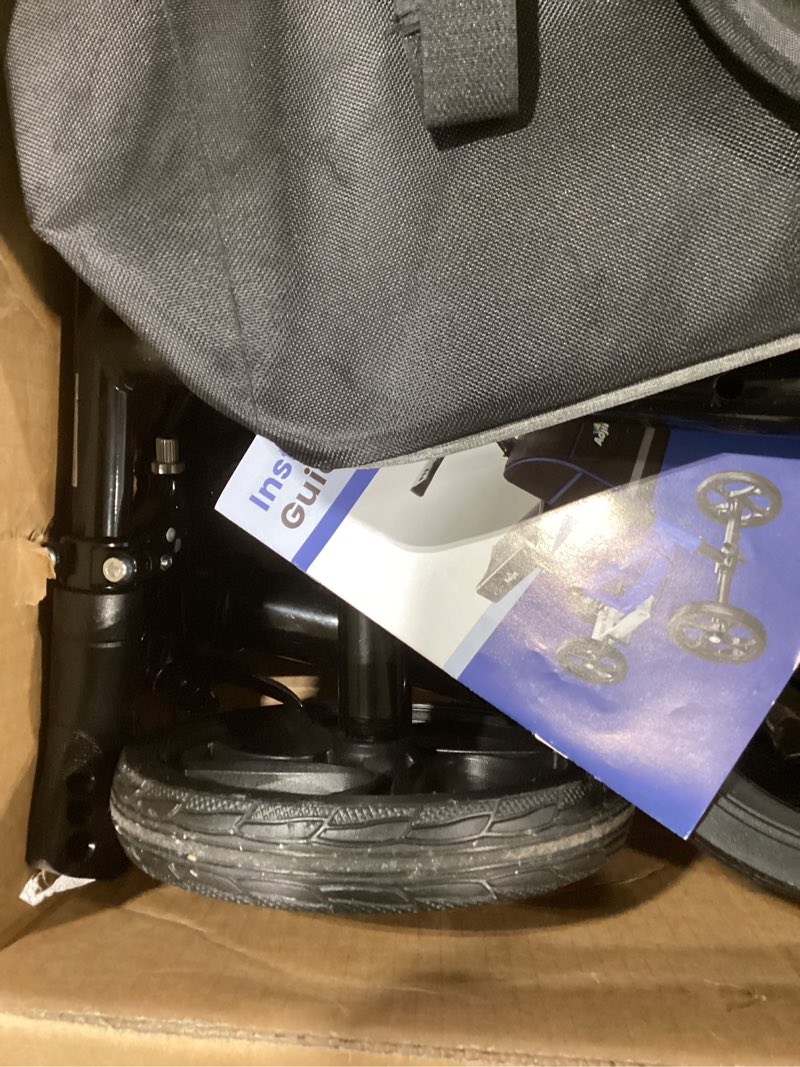 Condition photo showing As Is for Aojin Knee Scooter for Adults for FootInjuries, 300lbs Capacity, All Terrain Foldable Knee Scooter Walker with Bag, 13" Wide Pu Seat, Compact Crutches Alternative (Black)