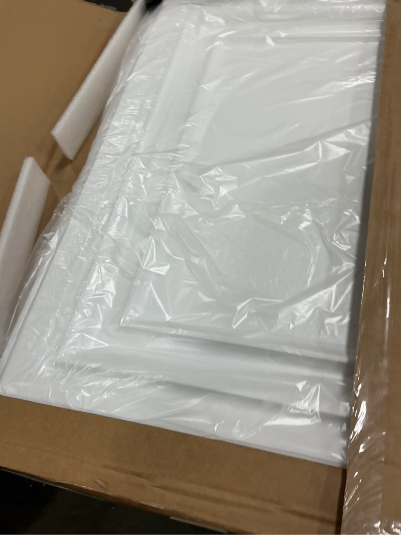 Condition photo showing New/Like New for art3d pvc ceiling tiles, 2'x2' plastic sheet in white (24-pack) 24"x24" white 1 24