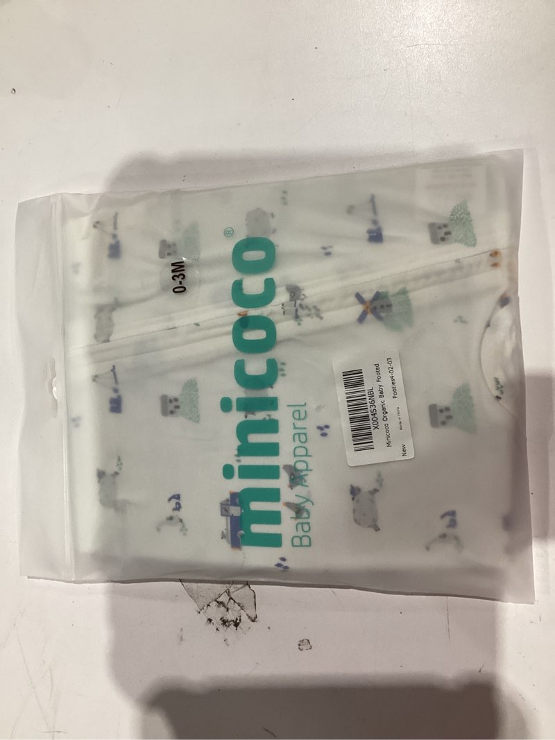 Condition photo showing New/Like New for Baby Girl Footed & Mittened Romper, Footies for 0-9M soft & Casual Outfit with Zipper Closure Windmill Lamb 3-6 Months