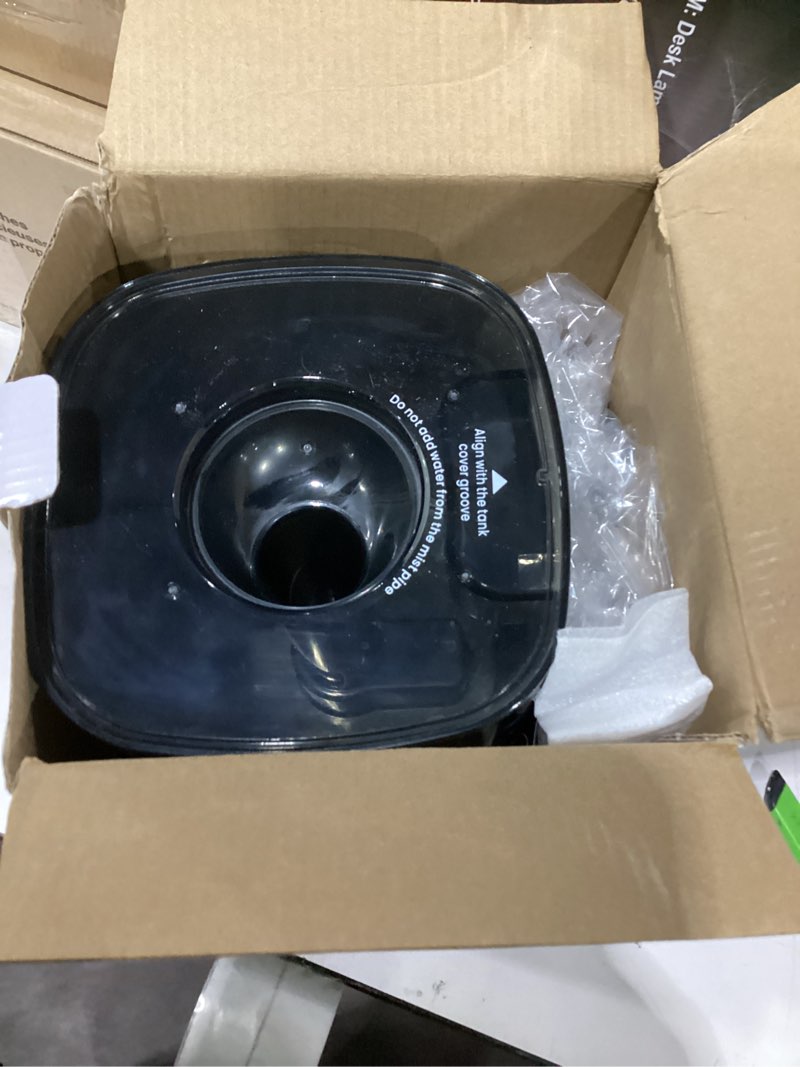 Condition photo showing As Is for Automatic Humidifiers for Bedroom Large Room, 4.5L Cool Mist Humidifier for Home & Plant with Timer & Humidity Sensor, Last Up to 18H on High Setting, Auto Shut-Off, 360° Nozzle (Black) 4.5L Automatic Humidifier