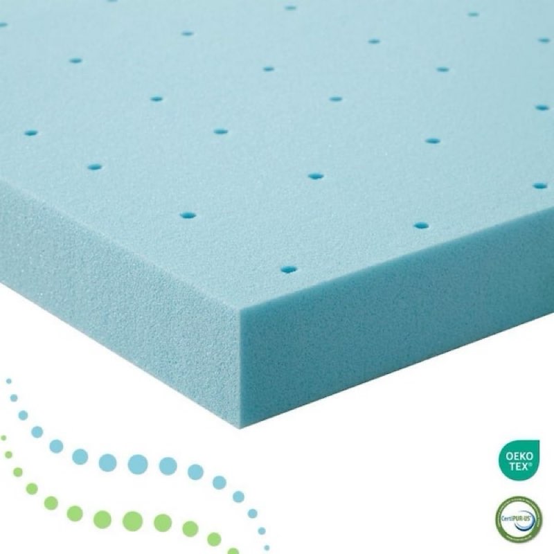 2"/3"/4" gel memory foam cooling mattress topper for pressure relief, certipur-us certified