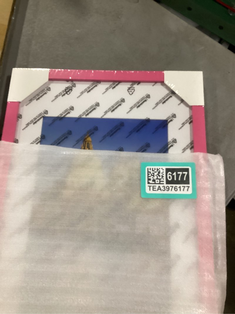 Condition photo showing Good Condition for wyooxoo 11x17 picture frame pink made of solid wood photo frames display pictures 8x12 with mat or 11x17 without mat colorful frame for tabletop display or wall pink 11" x 17" ( 1 pack )