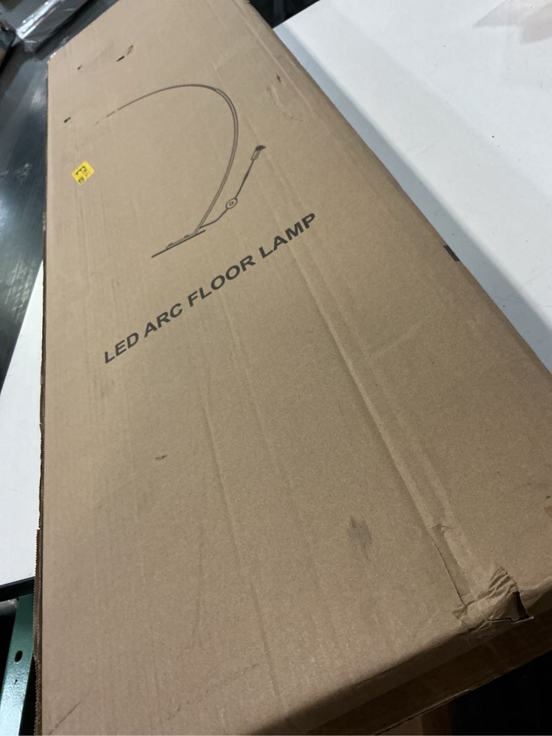 Condition photo showing New/Like New for Dimmable LED Lamps for Living Room with 3 Color Temperatures, Ultra Bright 2000LM Arc Floor Lamps, Modern Standing Tall Lamp with Remote Control Reading Floor Lamp for Bedroom Office Classroom Matte Black–67"–300" Ultra-Wide Coverage