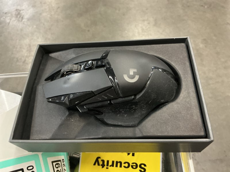 Condition photo showing As Is for Logitech G502 Lightspeed Wireless Gaming Mouse with Hero 25K Sensor, PowerPlay Compatible, Tunable Weights and Lightsync RGB - Black Black Wireless Mouse