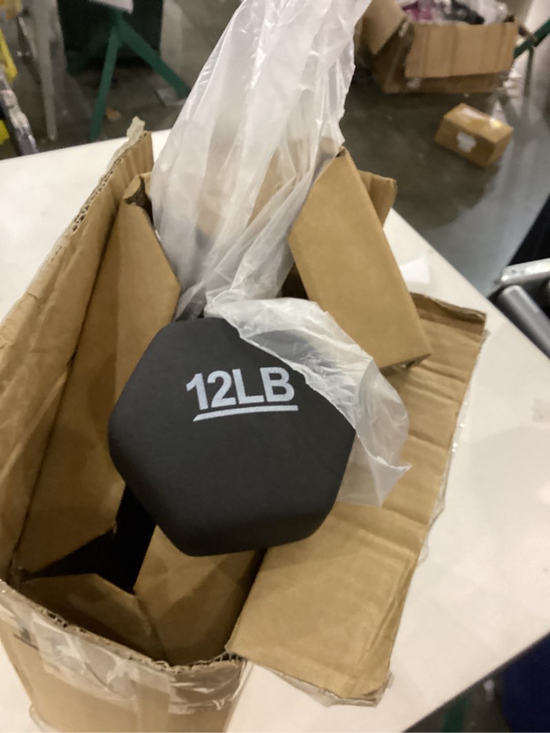 Amazon Basics Neoprene Dumbbell Pair,  12 lbs ,2 count), black