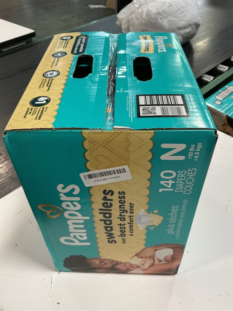 Condition photo showing New/Like New for pampers swaddlers diapers, size 0 (up to 10 lbs), 140 count, absorbent, keeps baby dry and comfortable, skin safe disposable baby diaper (packaging may vary) newborn 140
