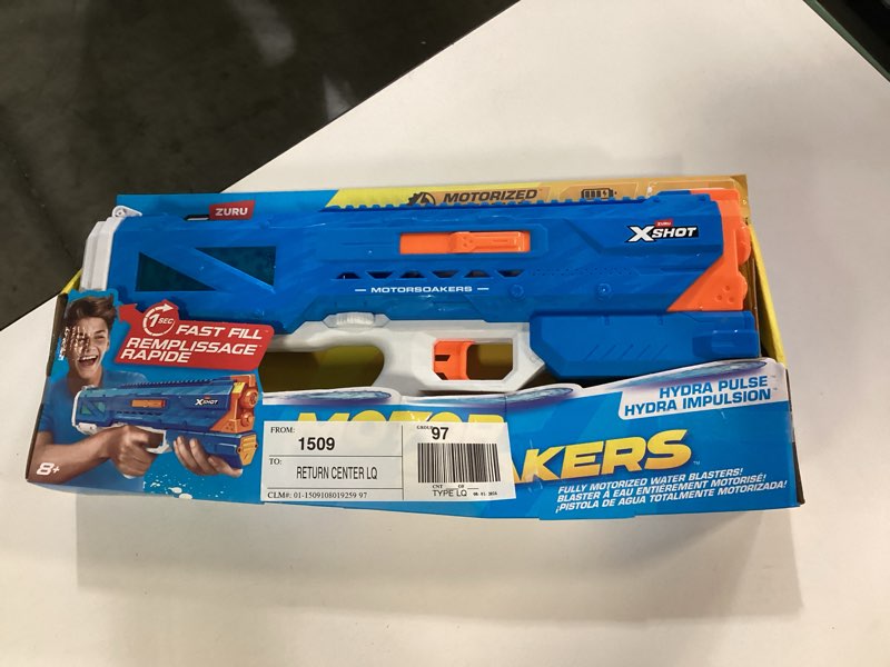 Condition photo showing New/Like New for zuru x-shot water - fast fill hydra pulse motor soaker