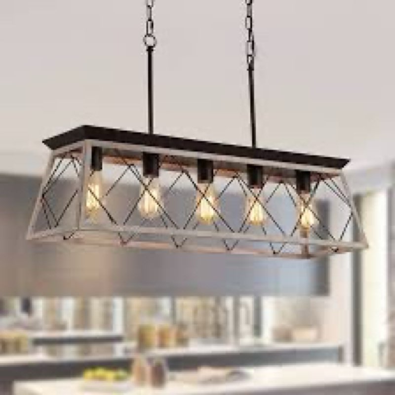q&s dining room chandelier light fixtures,farmhouse rustic vintage antique linear chandeliers pendan