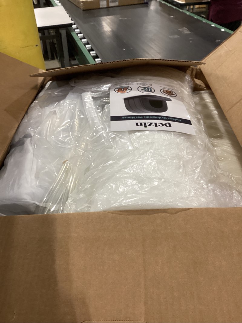 pelzin indoor dog house - orthopedic dog tent bed w/egg-crate foam - pet bed with cover cave - water