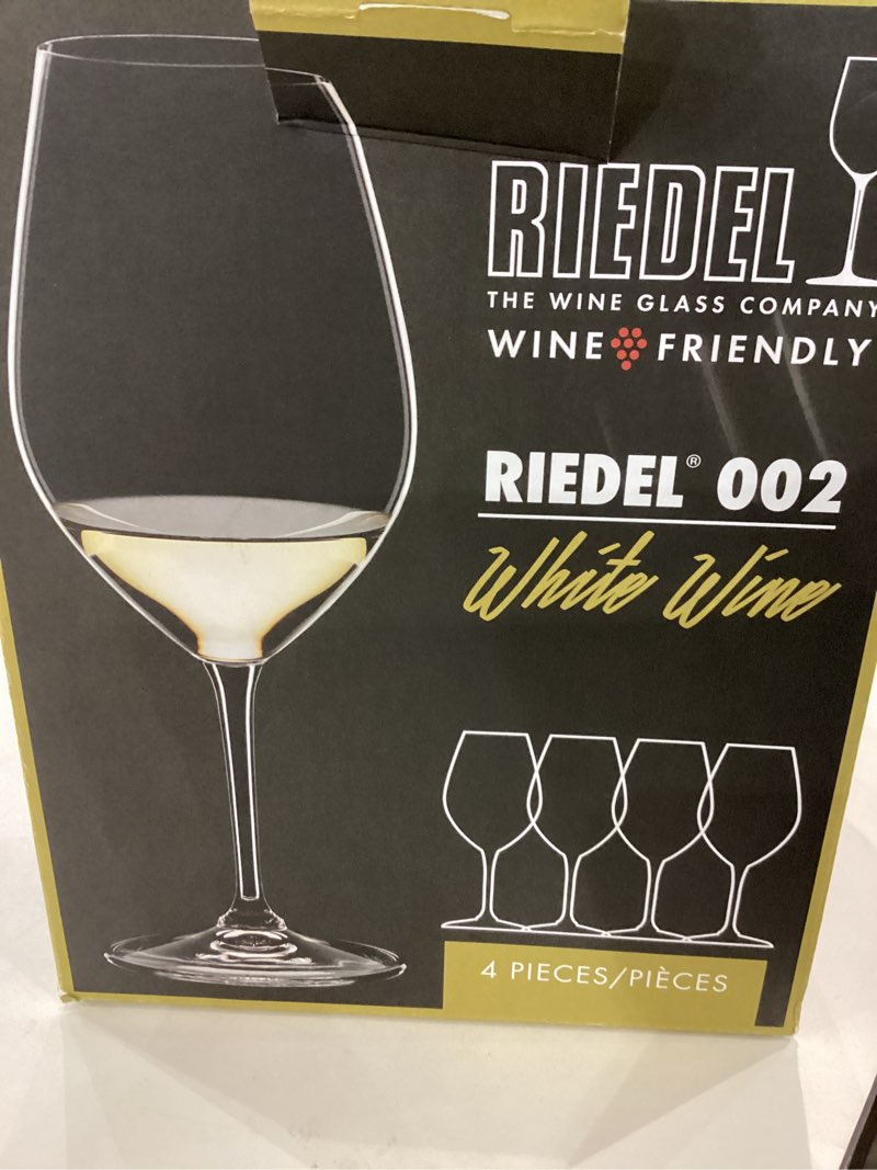 riedel 00 collection 002 white wine glasses, 4 count (pack of 1), clear