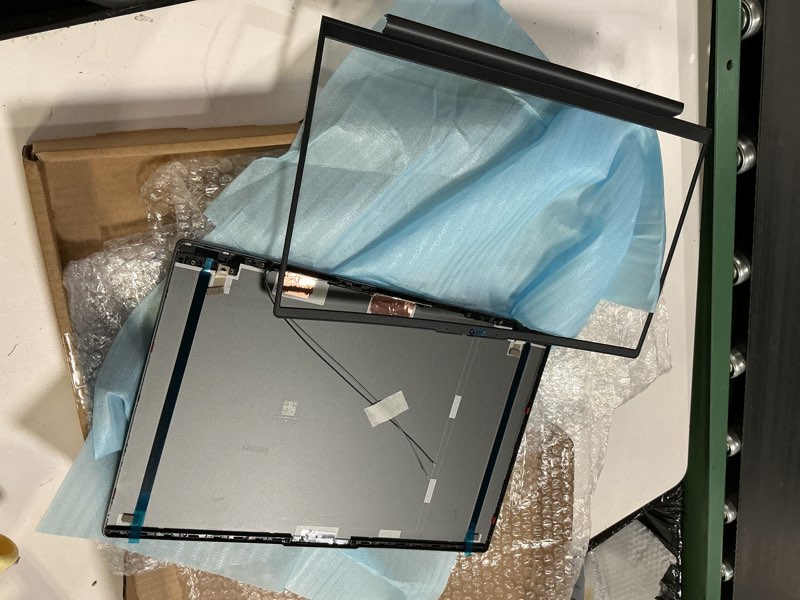 Condition photo showing Good Condition for for lenovo ideapad 5-15alc05?type 82ln?lcd back cover + hinges set dark blue