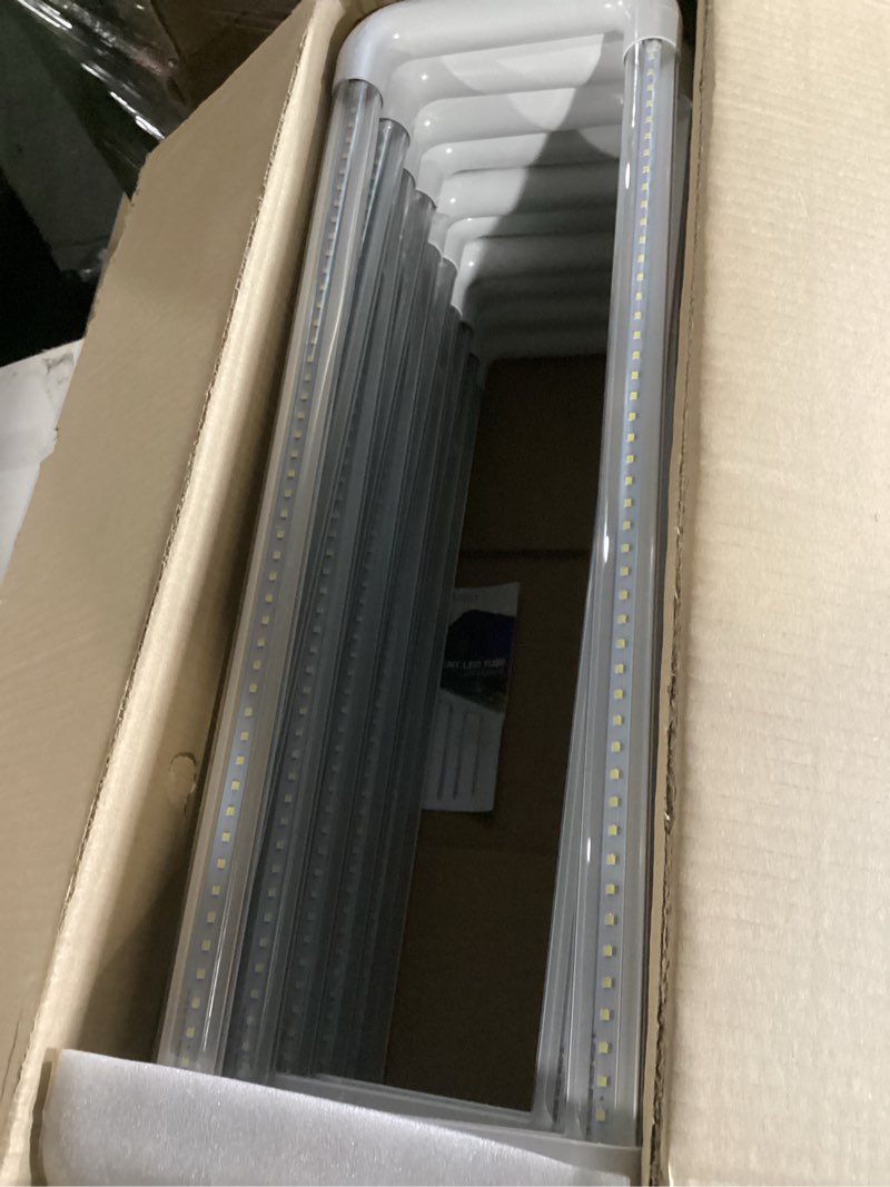 Condition photo showing Good Condition for romwish u shaped led tube lights, t8 t12, 18w(40w equiv.), 6000k cool white, 2400lm, fluorescent light tube replacement, ballast bypass, dual-ended powered, clear cover, 10 pack, etl 6000k 10 pack