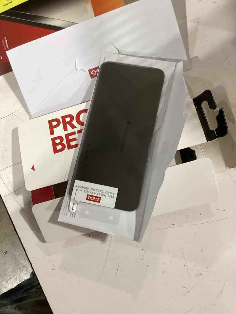 Condition photo showing Good Condition for zagg invisibleshield – apple iphone 15 pro max glass shield privacy screen protector  easy installation with precise install tray  3x stronger glass