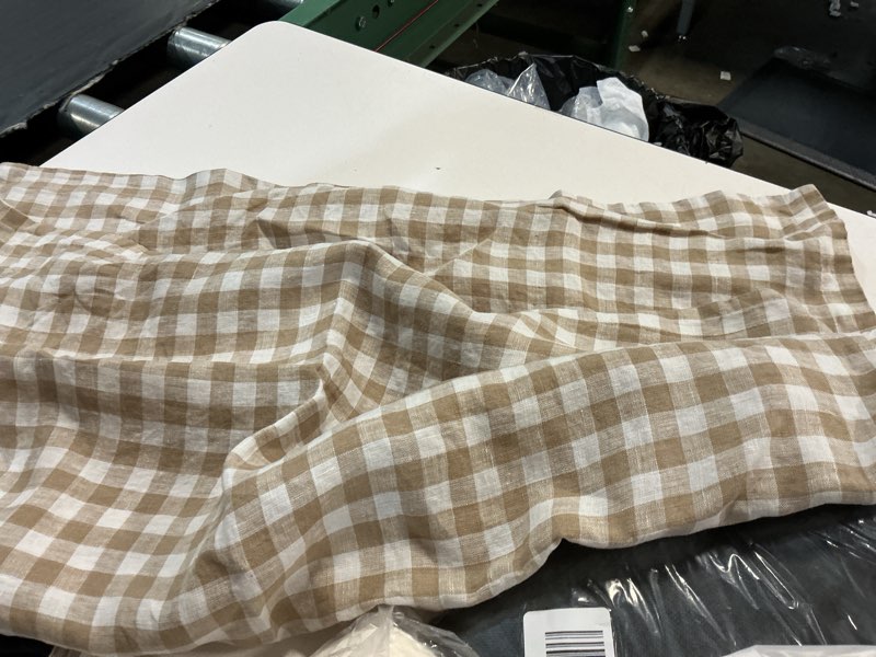 Condition photo showing Good Condition for quince oversized european linen euro sham cafe gingham
