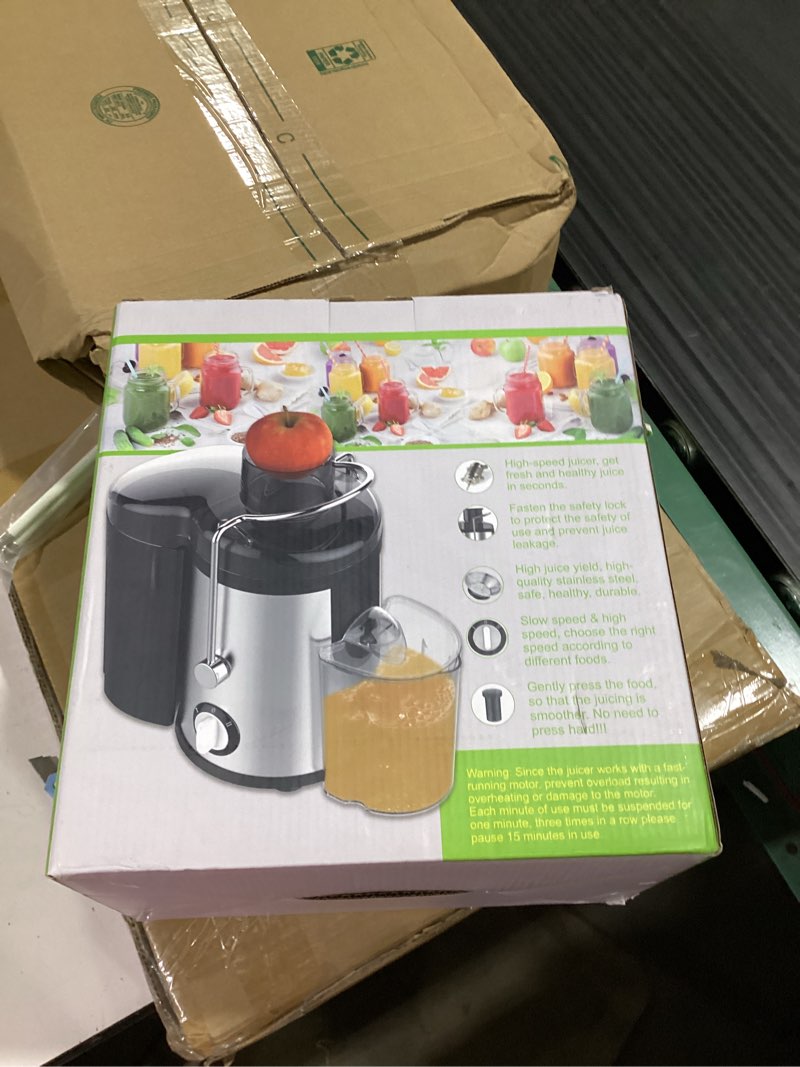 Condition photo showing Good Condition for 800w juicer machine, stainless steel big mouth automatic electric juicer extractor no pomace fiber residue easy to disassemble and clean, citrus juicer for fruits and vegetables