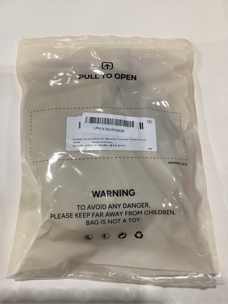 Condition photo showing New/Like New for Gotoly Shapewear for Women Tummy Control Bodysuit Faja Body Shaper Waist Trainer V Neck Body Suit wi SIZE UNKNOWN