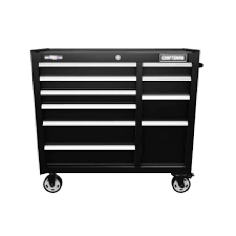 craftsman 2000 series 41.28-in w x 38.05-in h 10 -drawer steel rolling tool cabinet ( black ) item #3807746 | model #cmst98270bk