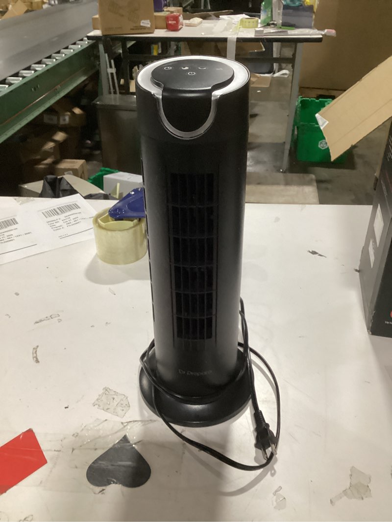 dr.prepare tower fan for bedroom, 25 db quiet dc bladeless fan with remote, 8 speeds, 1-8h timer, 80