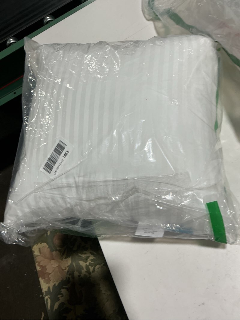 Condition photo showing Good Condition for Oubonun 18 x 18 Throw Pillow Inserts - Soft, Plush & Decorative Down Alternative Pillows for Couch Sofa Bed, Machine Washable - White