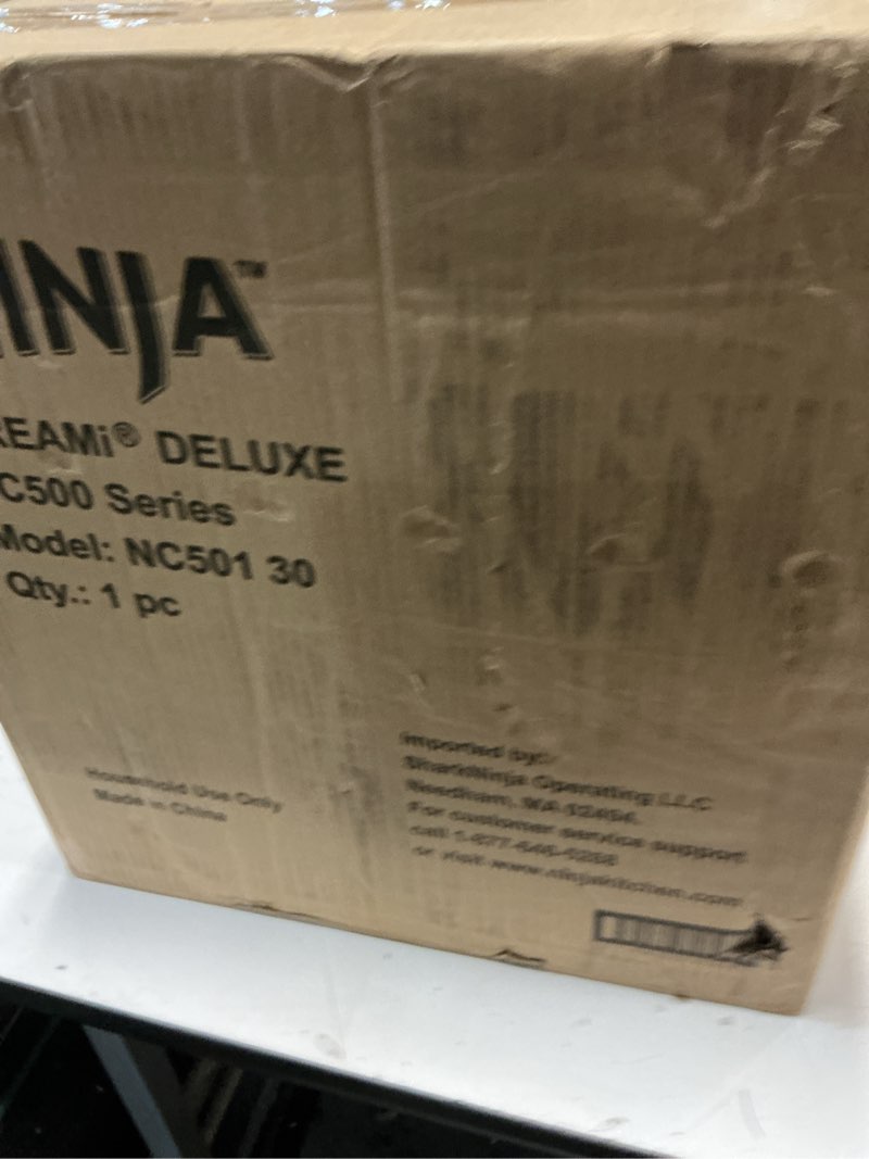 Condition photo showing New/Like New for Ninja CREAMi Deluxe Ice Cream Maker, Treats and Frozen Desserts, Sorbet, Milkshakes, Yogurt and More, 11-in-1 Programs, XL Capacity, Includes Two 24-oz Family-Size Tubs, Silver, NC501