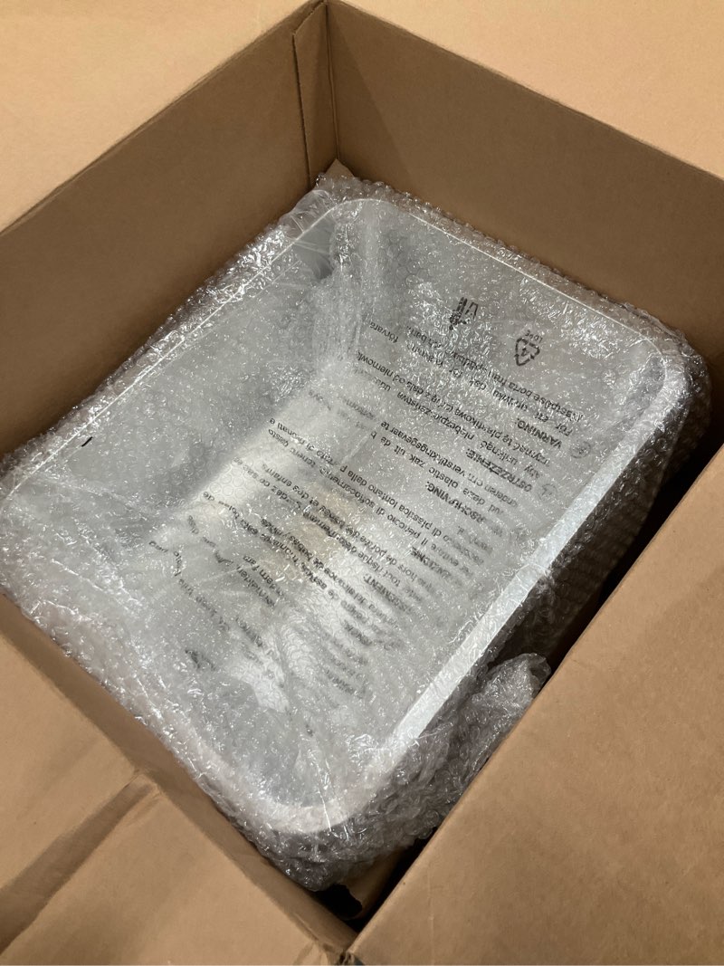 Condition photo showing Good Condition for Stainless Steel Litter Box 2 Pack-XLarge Metal Litter Box-High Sided Cat LitterBox for Adult Big Cats, Stainless Steel Cat LitterBoxe 6IN Deep- Easy to Clean,Non Stick, No Smell 2packs-XL-6" H