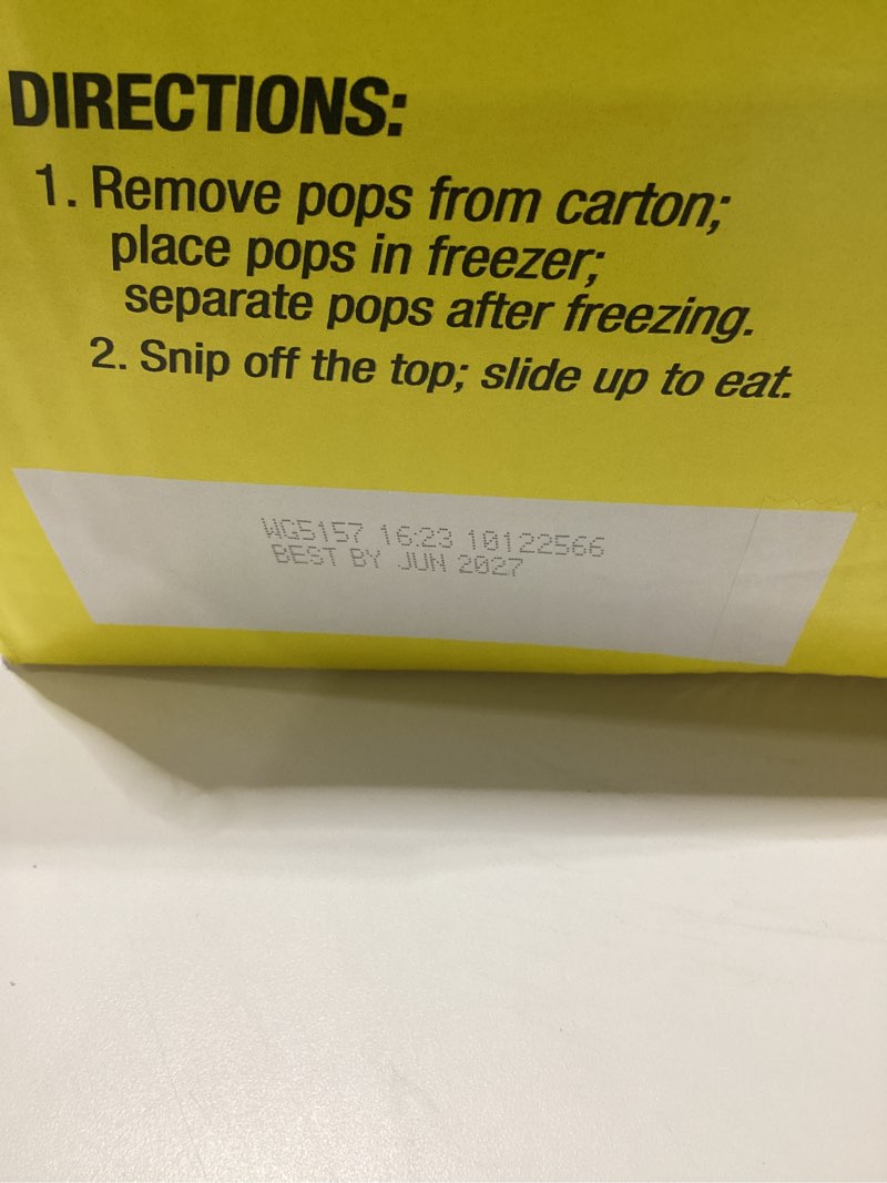 Condition photo showing New/Like New for All Sport Sugar-Free - Freezer Pops, Giant Sized 3oz, 144 CT Refreshing Ice Pops with Electrolytes, B Vitamins & Potassium –Blue Raz Ice, Lemon Lime, Fruit Punch & Orange Variety Pack (Sugar-Free), BEST BY 6/2027