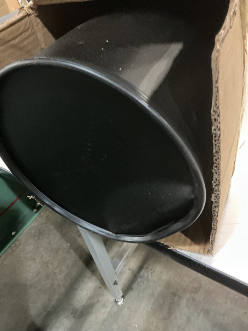 Condition photo showing As Is for 30L/8GAL Matte Black Lidded Trash Can with 100 Garbage Bags Metallic Black Kitchen Garbage Bin with Lid Commercial Compact Waste Basket for Shopping Centers, Elevator Doors, Hotels Matte Black 8 Gal 1