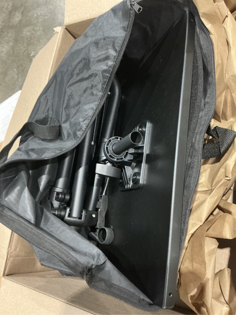 Condition photo showing As Is for tossbiss laptop tripod on wheels with 2 shelves | portable projector floor stand adjustable height 25.9 to 51.8 inch with phone holder, projector stand