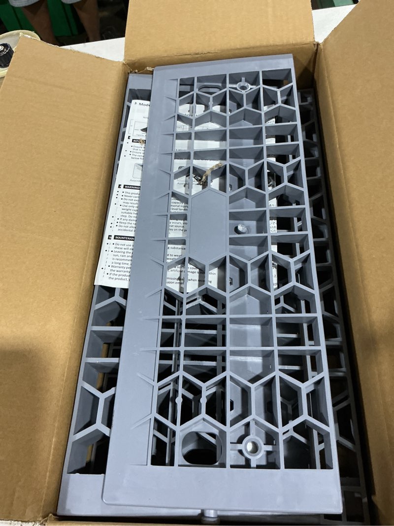 Condition photo showing Good Condition for ruedamann 2" rise x 32" modular threshold ramps for doorways, 3000 lbs capacity car ramp for home entrance, portable shower ramp for doorways, steps, power wheelchairs, scooters, carts, trolley