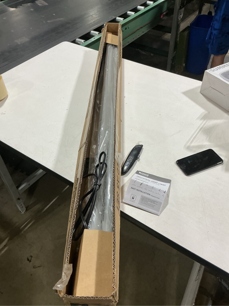 Condition photo showing Good Condition for 4ft led vapor tight fixture, 54w/46w/38w, selectable wattage & cct, 7000 lumens industrial shop light