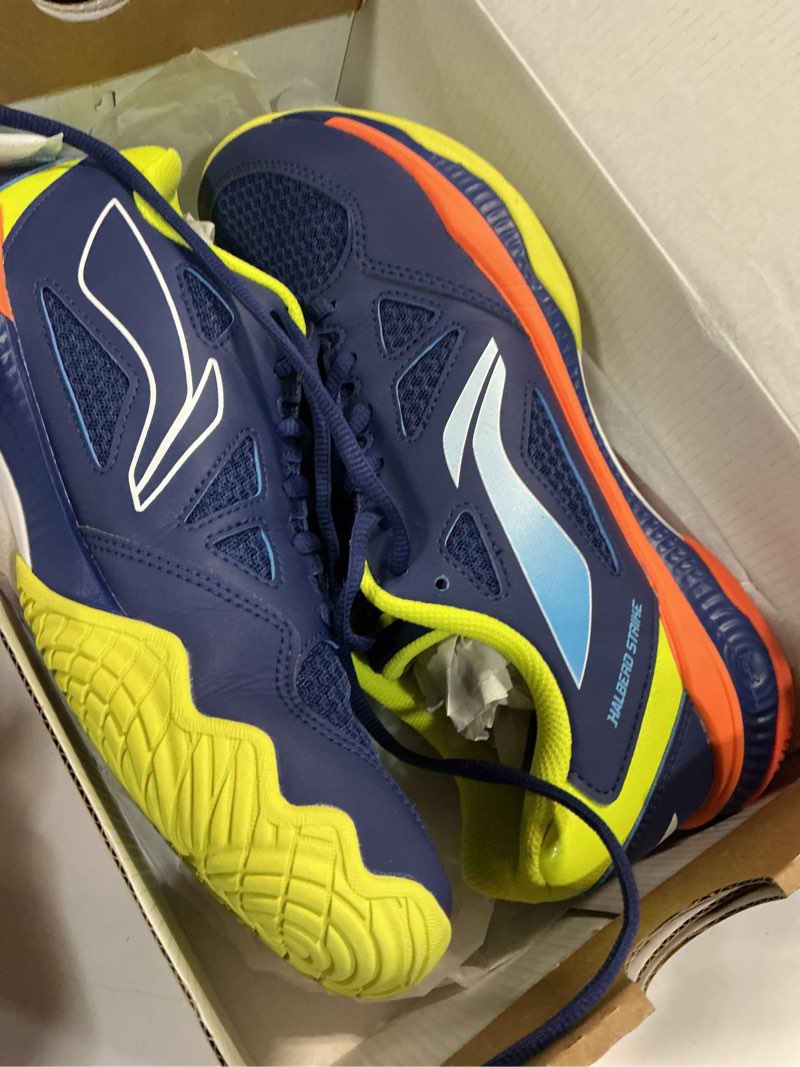 Condition photo showing Good Condition for li-ning unisex badminton shoes anti-slip featherlight rebound professional training sports sneakers aytt001 aytu025 aytv021 halberd strike blueprint/sulphur spring 8